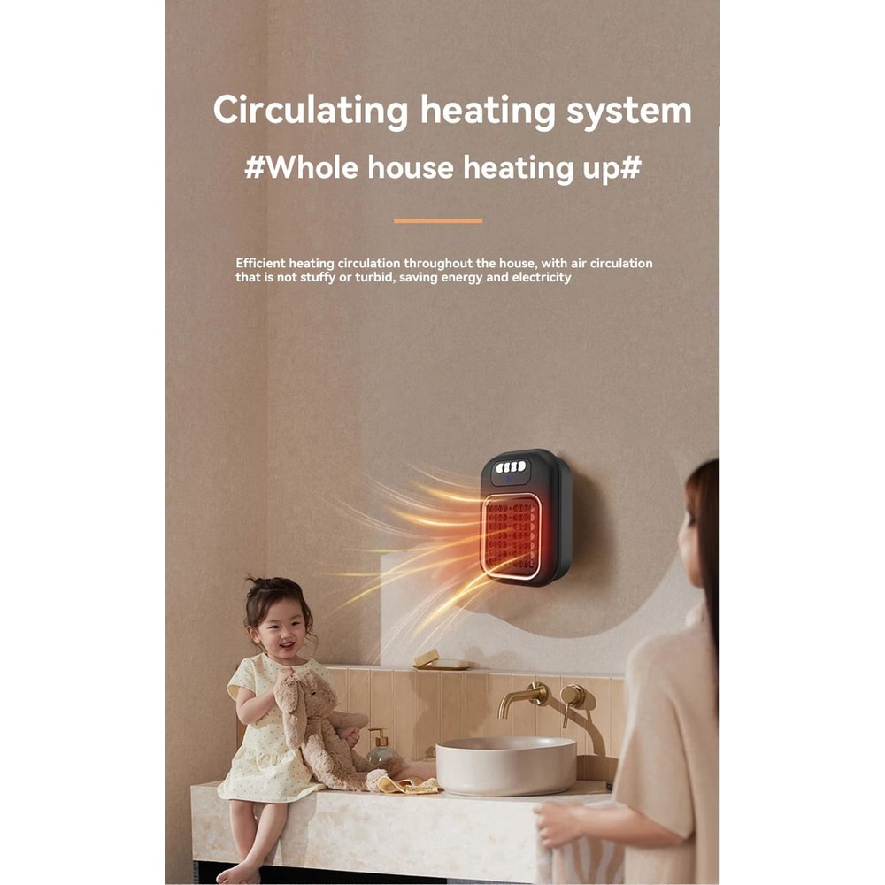 Xiaomi Compact WallPlug Portable Room Heater With Timer Adjustable Thermostat 15