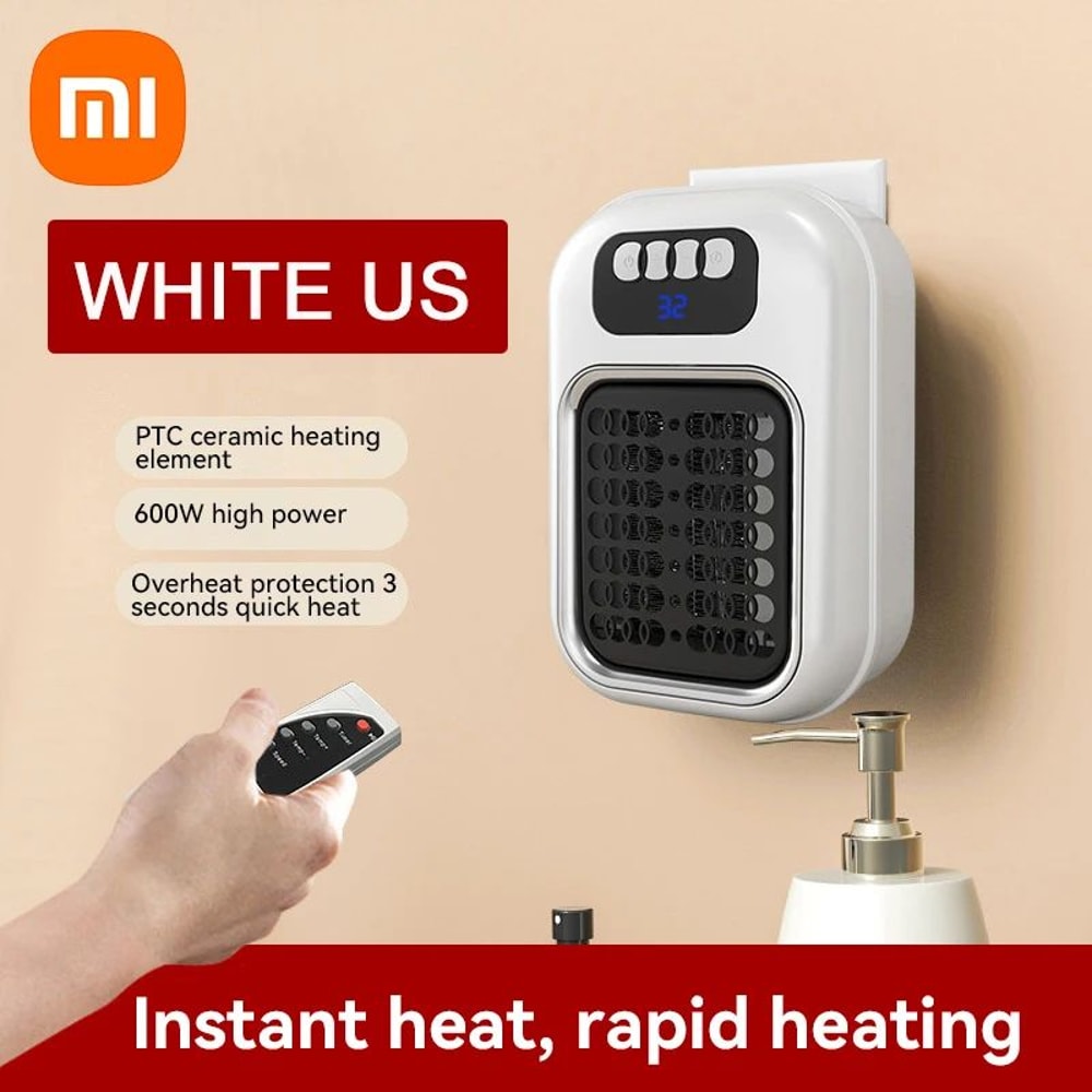 Xiaomi Compact WallPlug Portable Room Heater With Timer Adjustable Thermostat 28