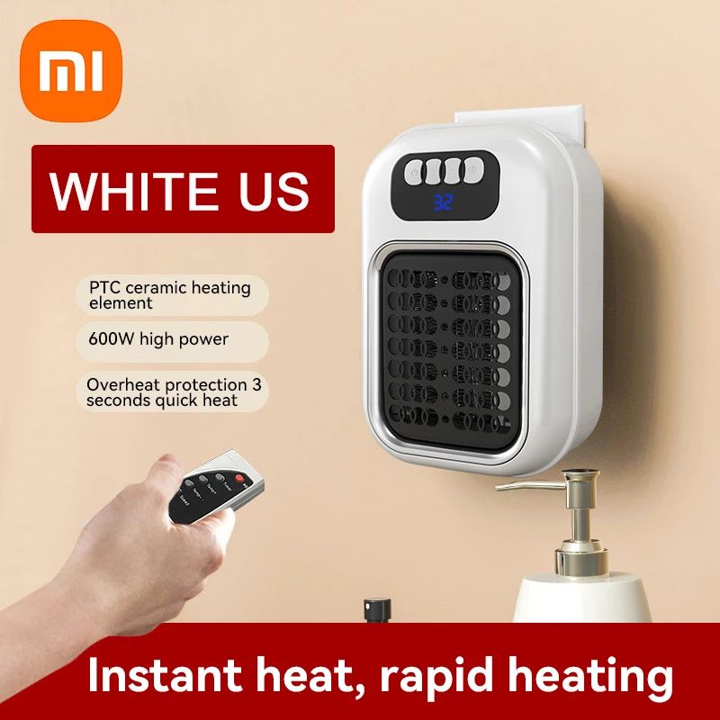 Xiaomi Compact WallPlug Portable Room Heater With Timer Adjustable Thermostat 28