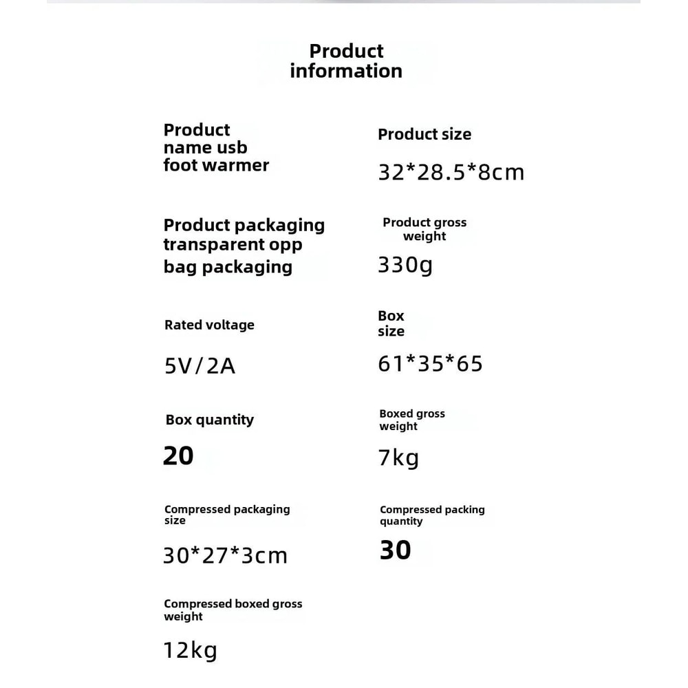 USB Electric Foot Warmer Heating Pad For UnderDesk Comfort 11