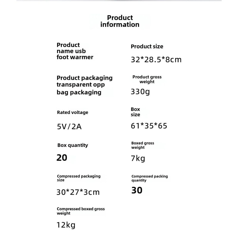 USB Electric Foot Warmer Heating Pad For UnderDesk Comfort 11