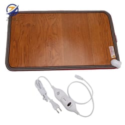 electric heated foot mat with thermostat – cozy under-desk foot & leg warmer for home and office