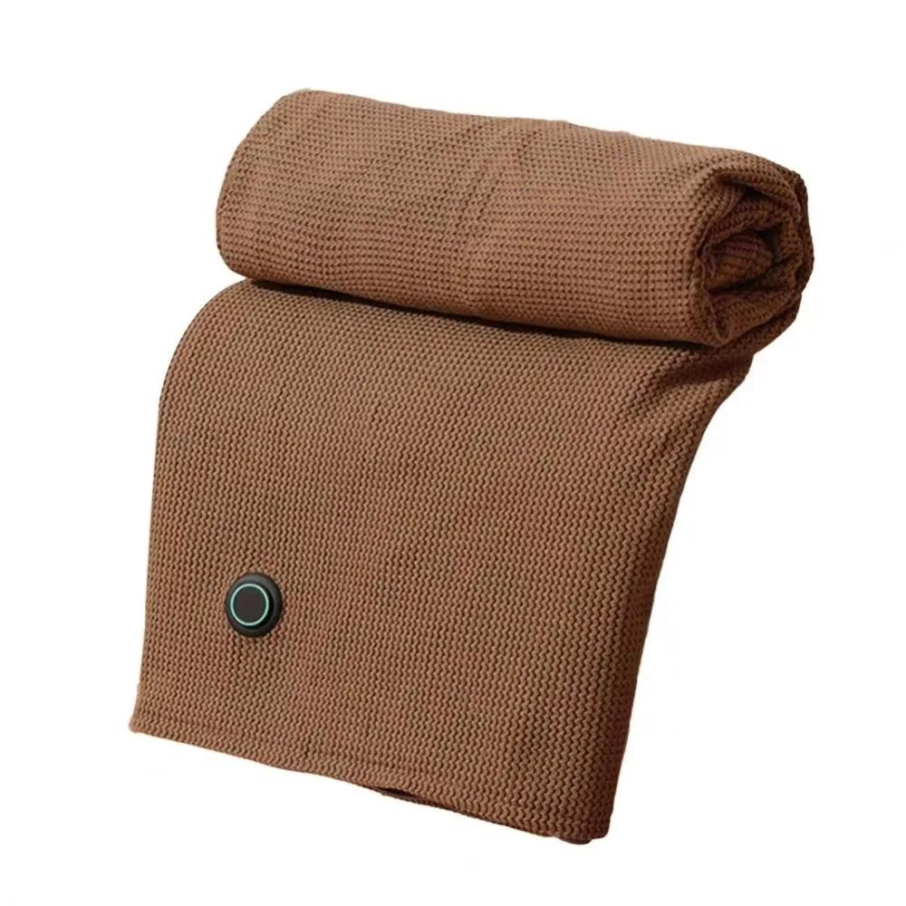 USB Heated Wearable Body Warmer Shawl Soft Electric Blanket With Zipper 3 Heat Levels 6