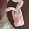 Premium Furry Rabbit Plush Phone Case Cute 3D ShockResistant IPhone Cover 1