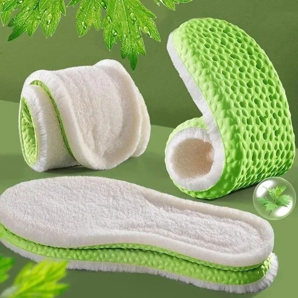 Premium Wool Thermal Insoles With Arch Support Shock Absorption 4