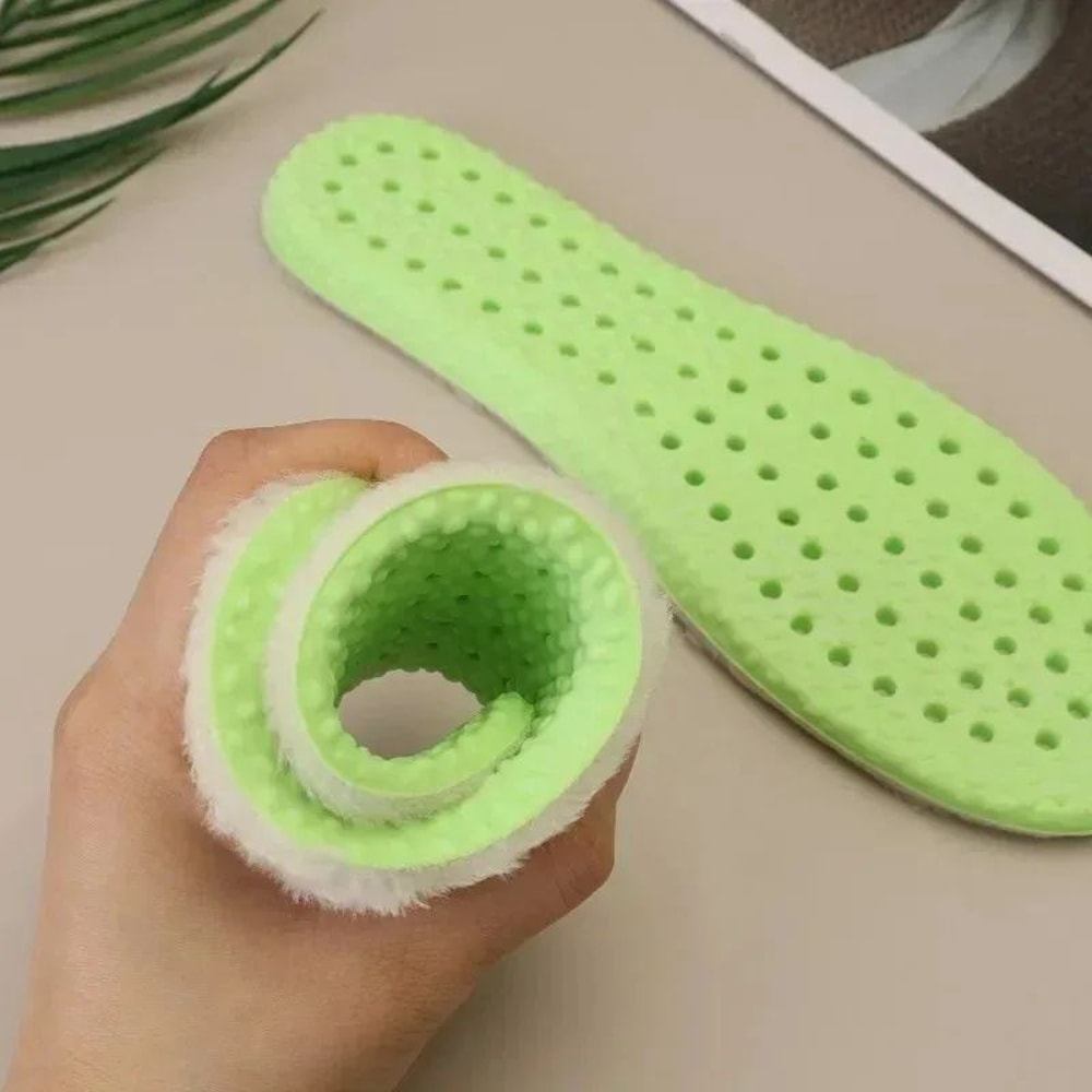Premium Wool Thermal Insoles With Arch Support Shock Absorption 5