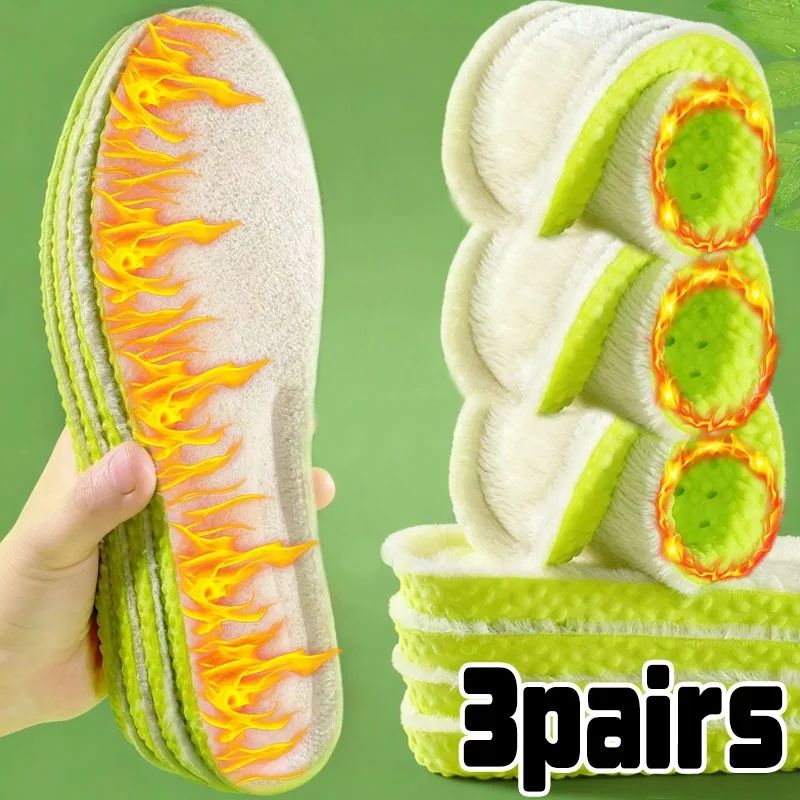 Premium Wool Thermal Insoles With Arch Support Shock Absorption 8