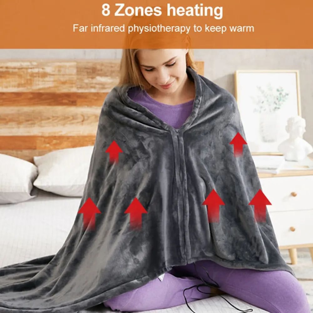 AllSeason Portable USB Heated Blanket Electric Heating Shawl Washable Rechargeable Outdoor Warmin 2