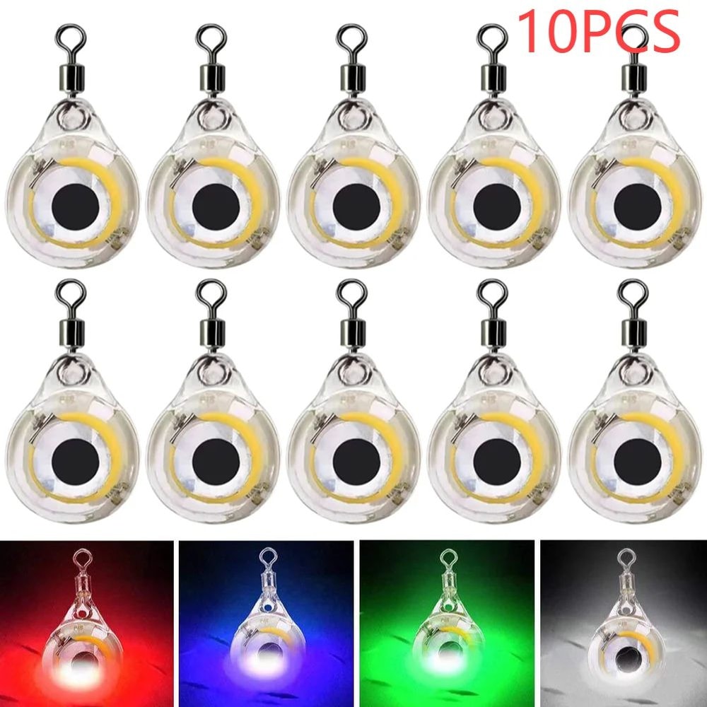 Deep Drop LED Underwater Fishing Light Squid Fish Attractor 10Pack 0