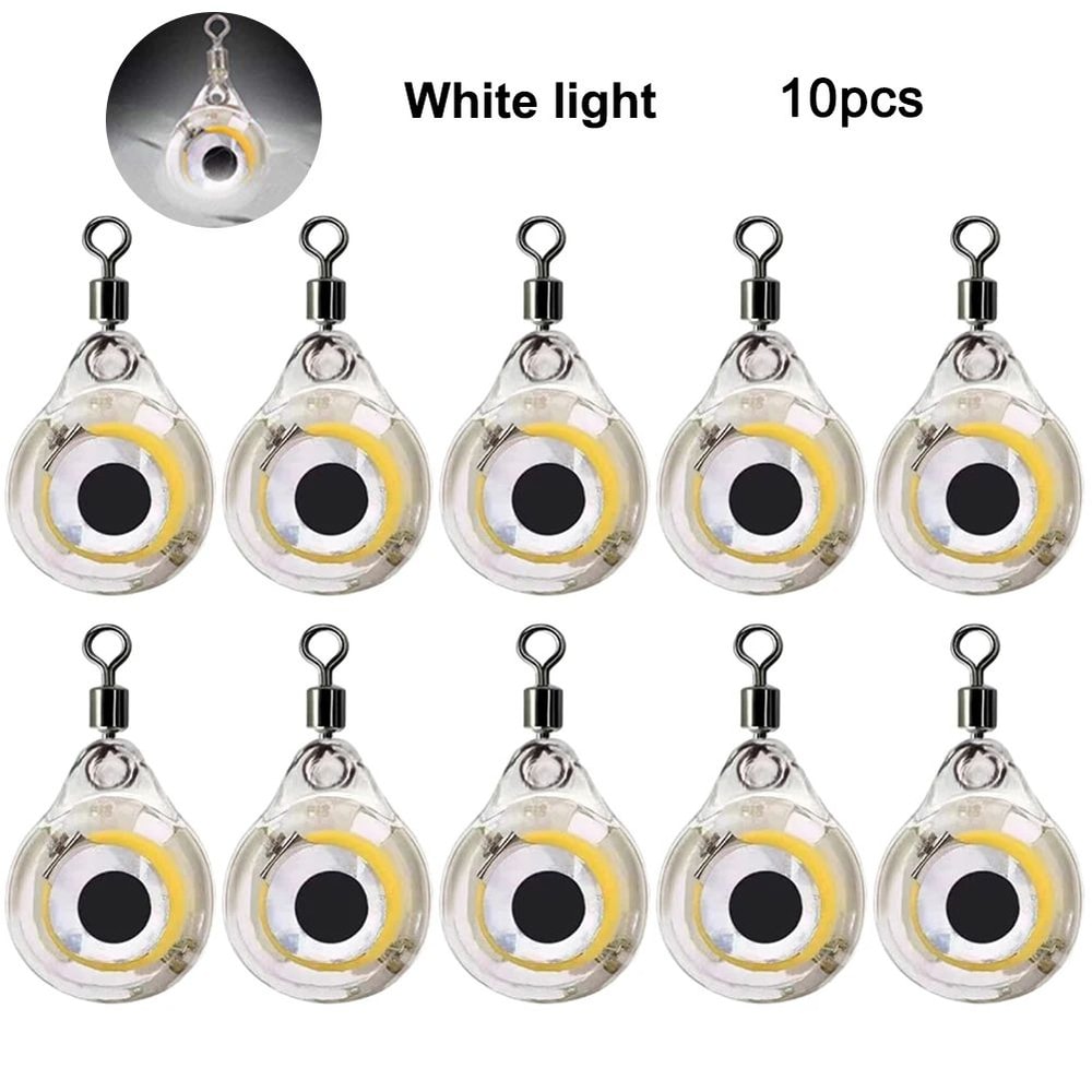 Deep Drop LED Underwater Fishing Light Squid Fish Attractor 10Pack 6