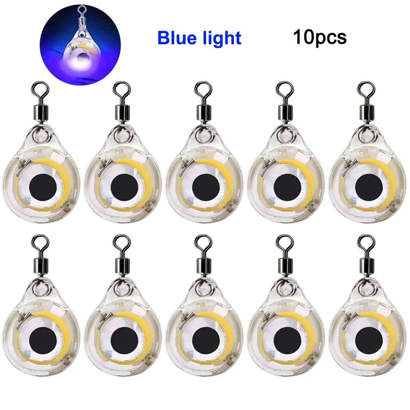 Deep Drop LED Underwater Fishing Light Squid Fish Attractor 10Pack 5