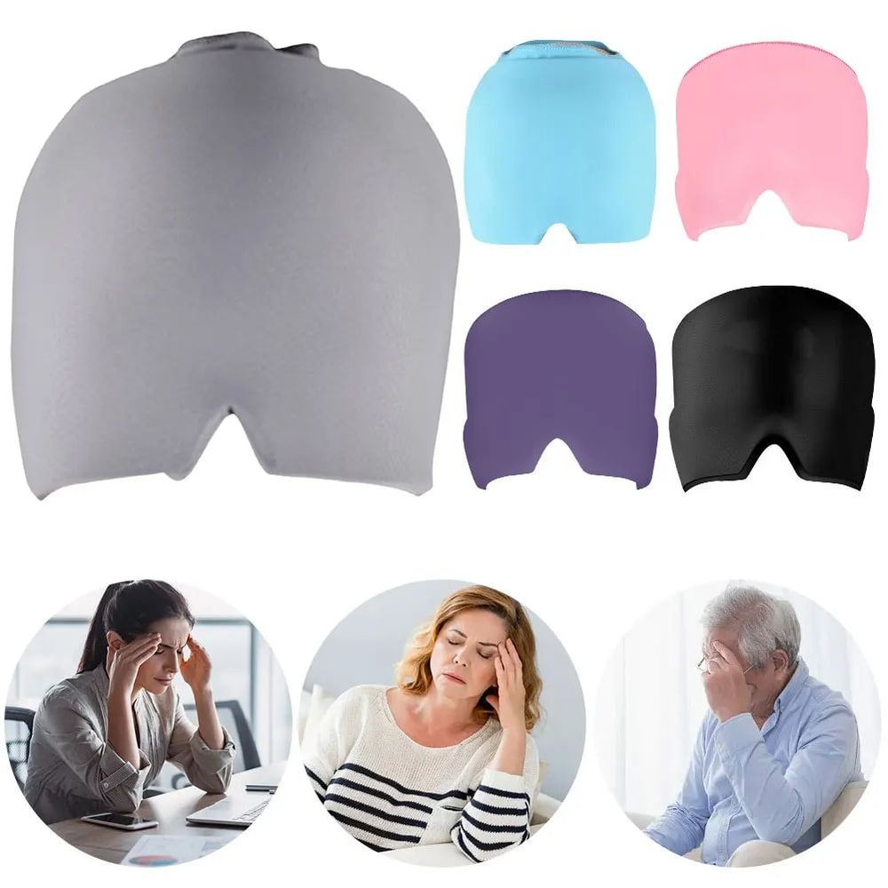 Migraine Relief Ice Cap Cold Compression Head Wrap For Headaches Sinus Pressure Stress 2