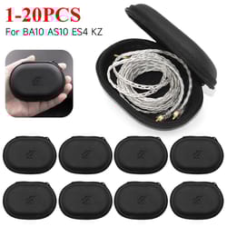 pu zipper earphone storage case – portable headphone organizer for kz earphones