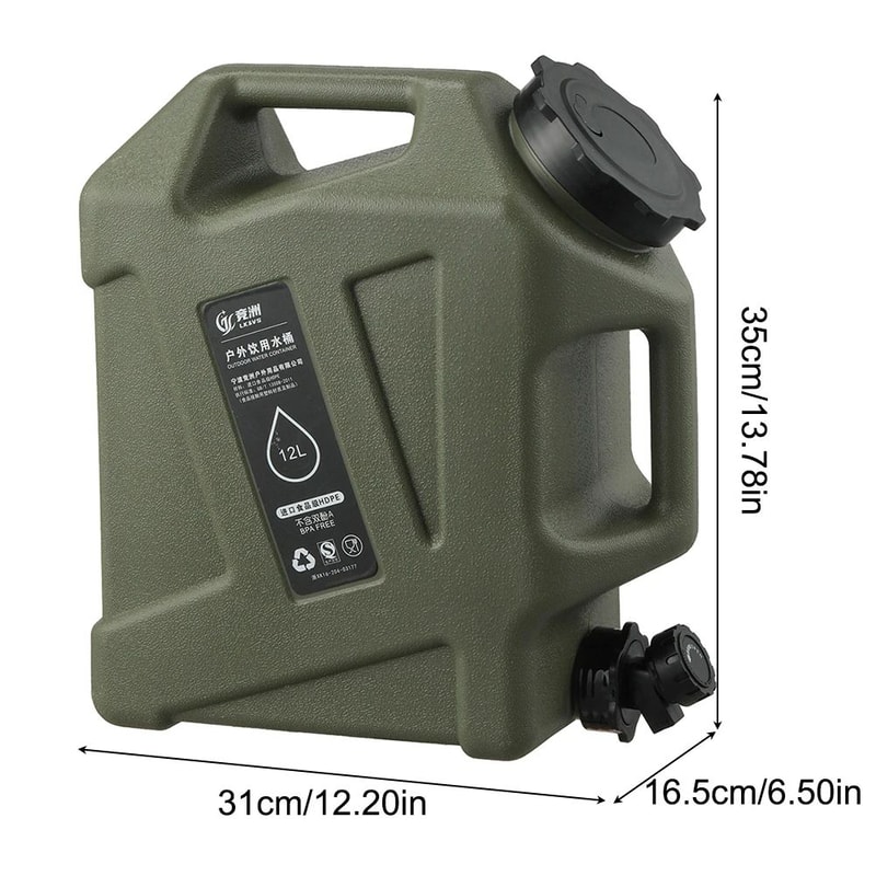 Portable Camping Water Container With Faucet 10L12L LargeCapacity Outdoor Water Storage 5