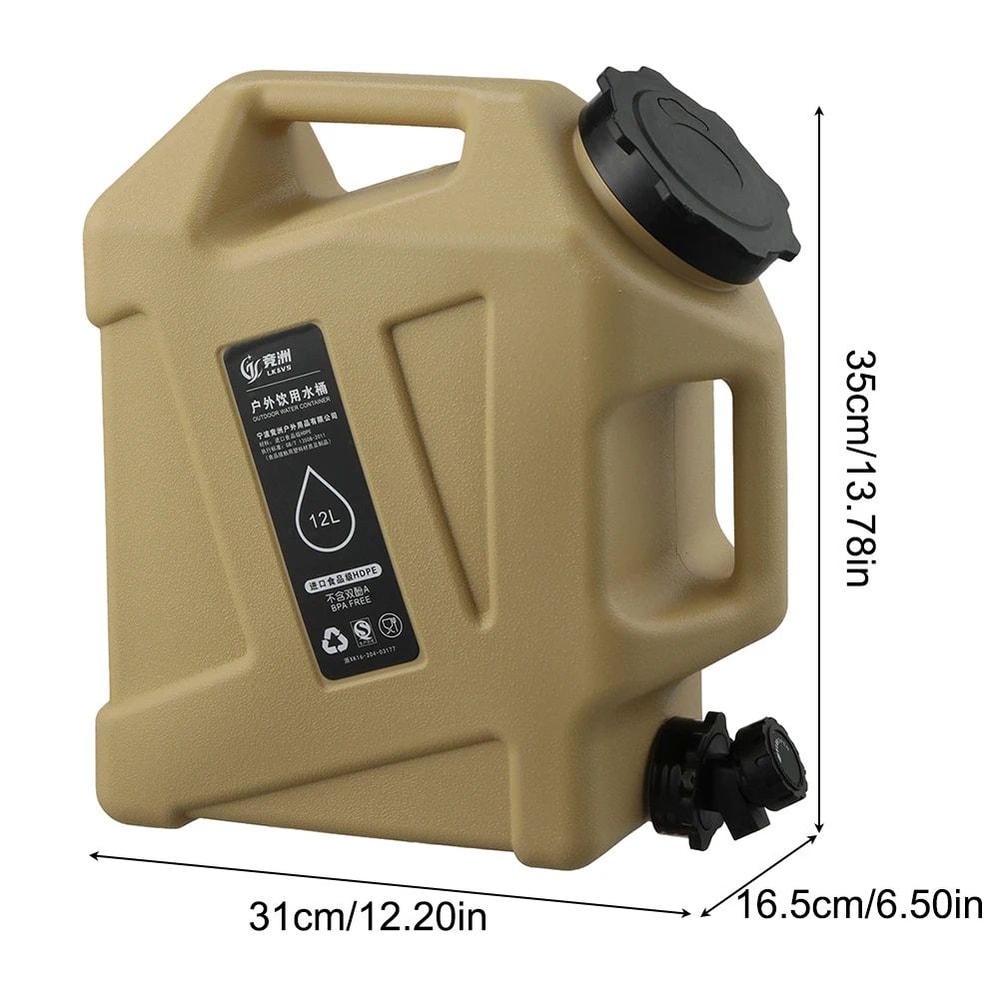 Portable Camping Water Container With Faucet 10L12L LargeCapacity Outdoor Water Storage 7