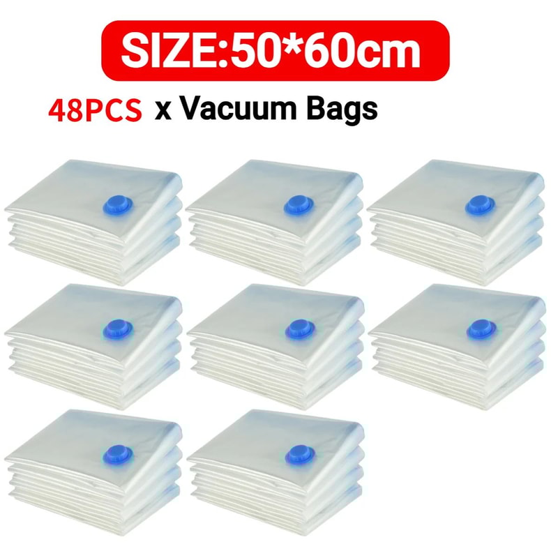 Reusable Vacuum Storage Bags With Mini Electric Sealer SpaceSaving Clothes Organizer 7 Sizes 22