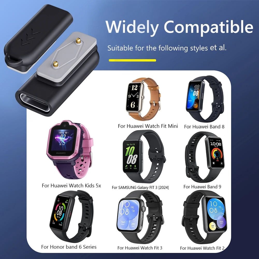 RightAngle USBC Watch Charger Adapter For Samsung Galaxy Fit Huawei Watch Fit 4