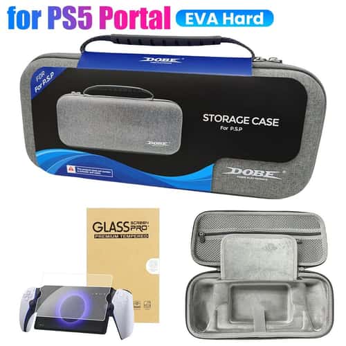 PS5 Portal EVA Travel Carrying Case – Shockproof Protective Storage Bag for PlayStation 5 Portal