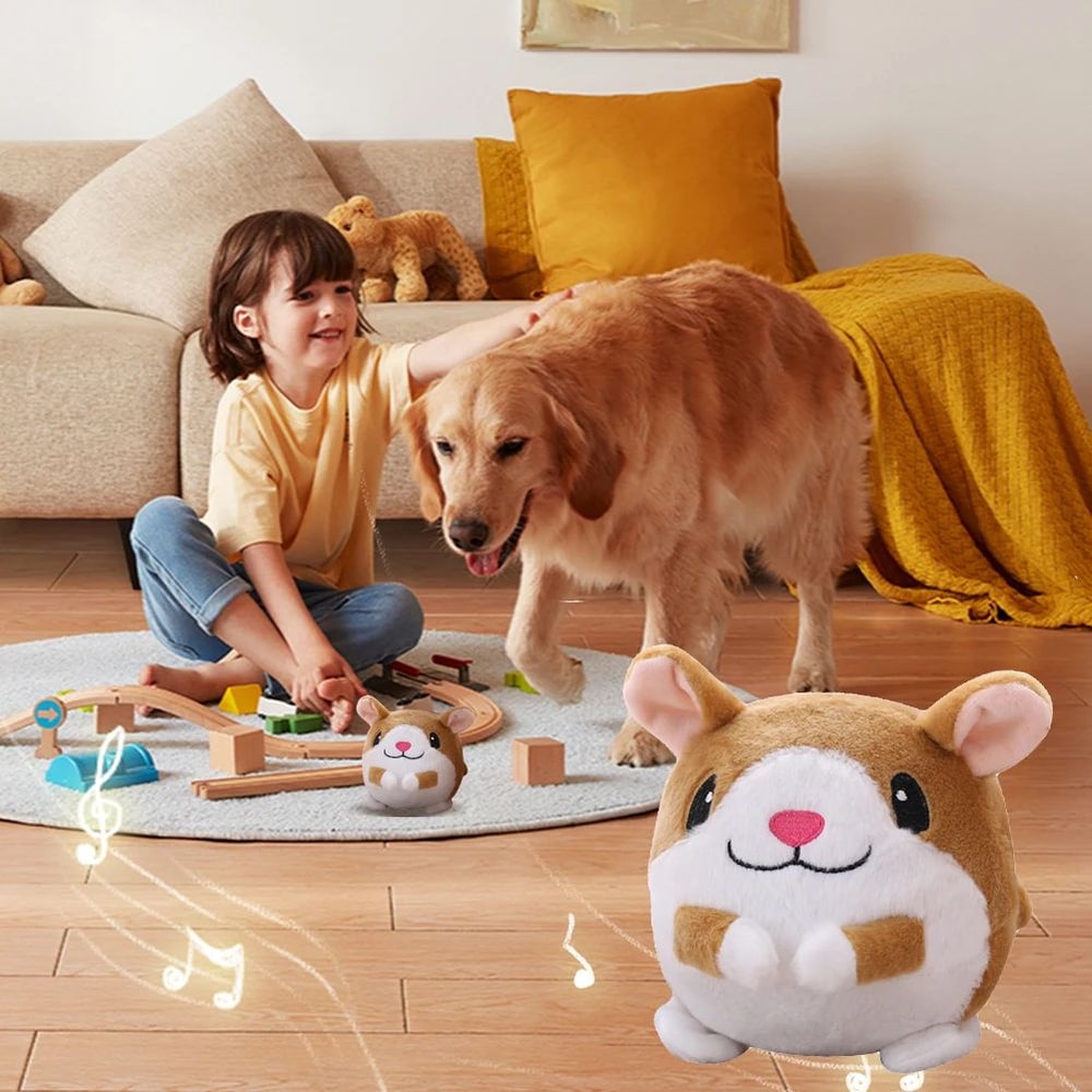 SmartPlay Interactive Plush Self Moving Dog Toy With Automatic Bounce And Squeak 3