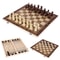 3in1 Folding Wooden Chess Board Game Set With Storage Chess Checkers Backgammon 0