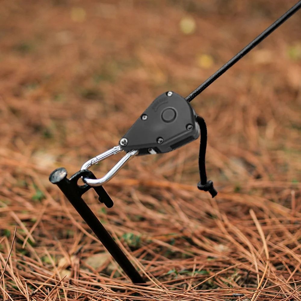 Ultimate Outdoor Tent Ratchet Rope Tensioner Set Adjustable Camping Guyline Pulley System 1