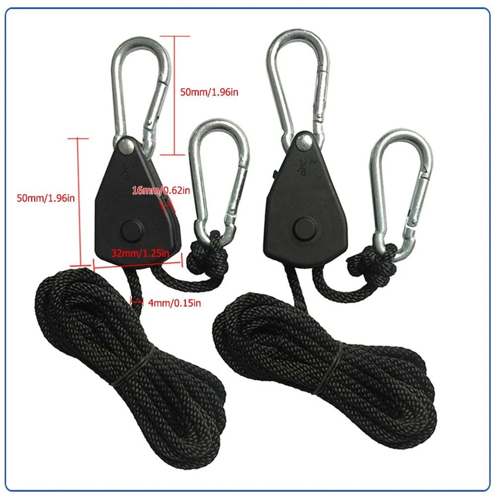 Ultimate Outdoor Tent Ratchet Rope Tensioner Set Adjustable Camping Guyline Pulley System 2