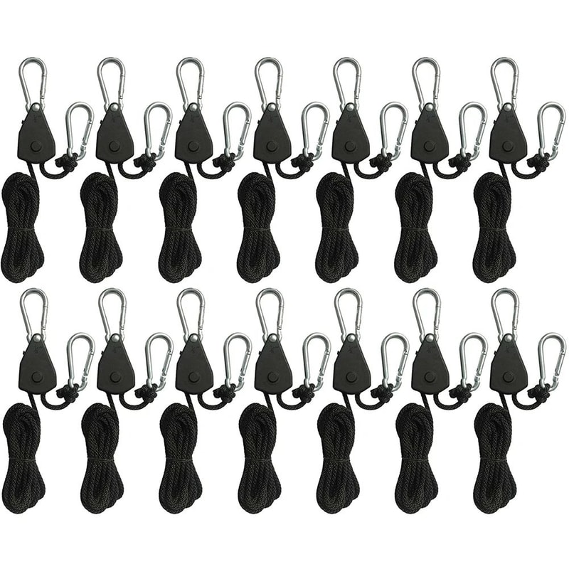 Ultimate Outdoor Tent Ratchet Rope Tensioner Set Adjustable Camping Guyline Pulley System 13