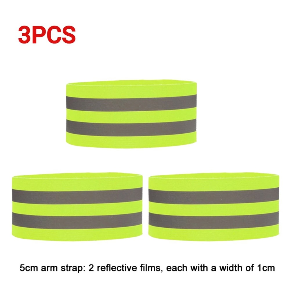 Reflective Safety Bands For Night Running Walking Cycling Adjustable Elastic Wrist Ankle Arm Str 11