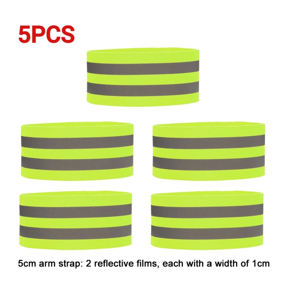 Reflective Safety Bands For Night Running Walking Cycling Adjustable Elastic Wrist Ankle Arm Str 13