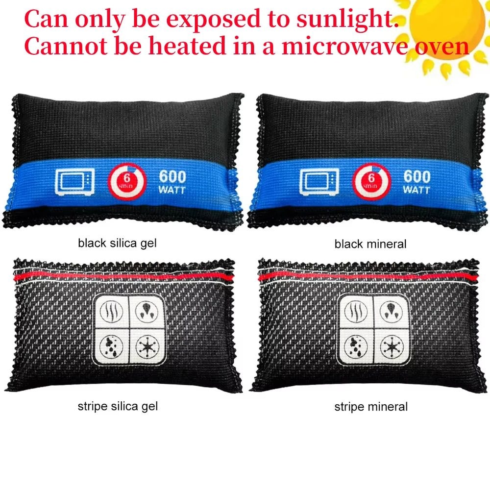 SunRechargeable Silica Gel Moisture Absorber Bag For Car Home 2