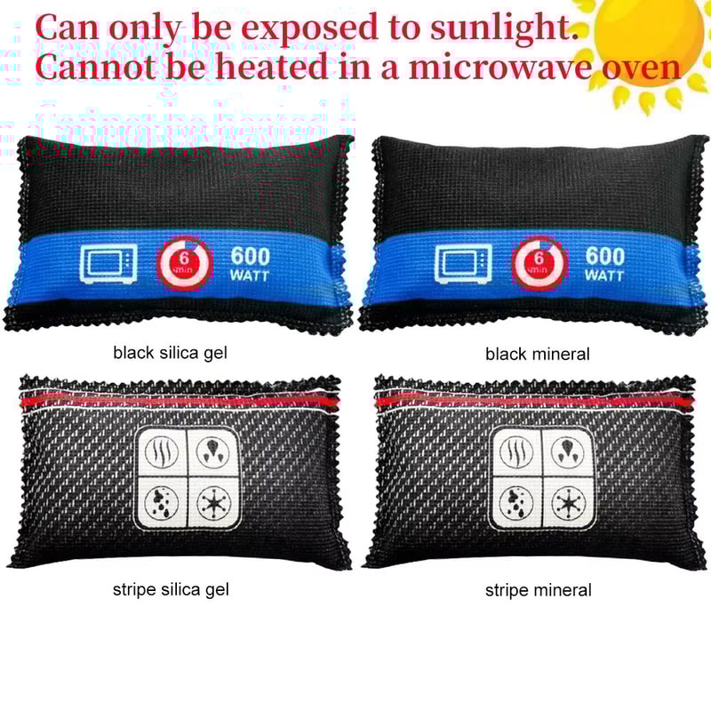 SunRechargeable Silica Gel Moisture Absorber Bag For Car Home 2