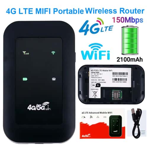 UltraConnect 4G LTE WiFi Router Portable Hotspot with SIM Card Slot & Signal Booster