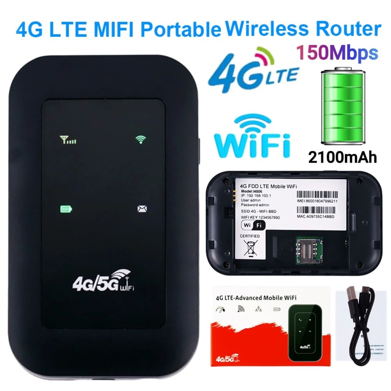 UltraConnect 4G LTE WiFi Router Portable Hotspot With SIM Card Slot Signal Booster 0