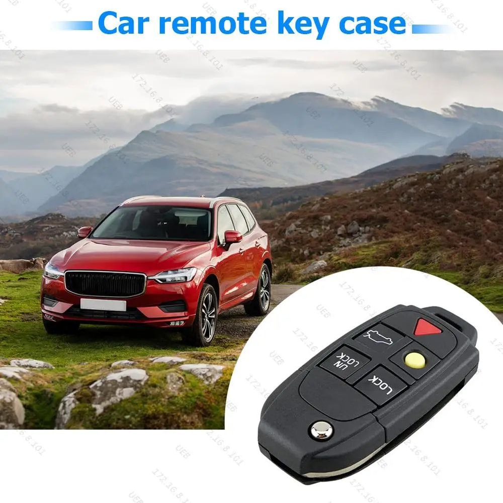 Volvo 5Button Flip Key Case Replacement For S60 S80 V70 XC90 4