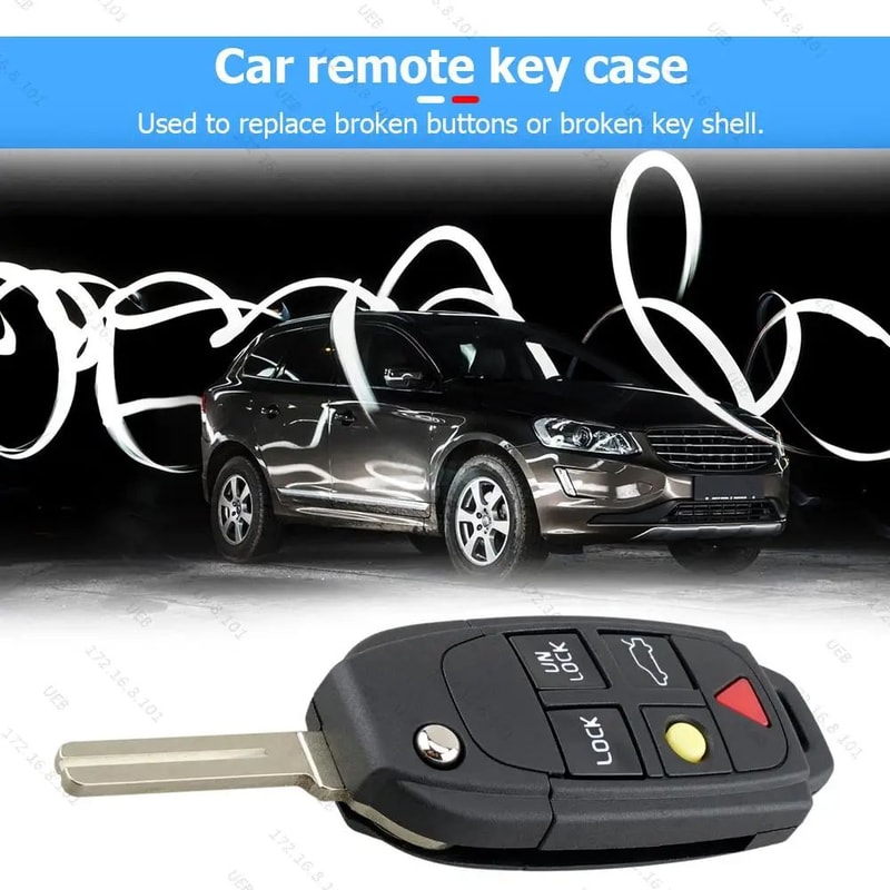 Volvo 5Button Flip Key Case Replacement For S60 S80 V70 XC90 5