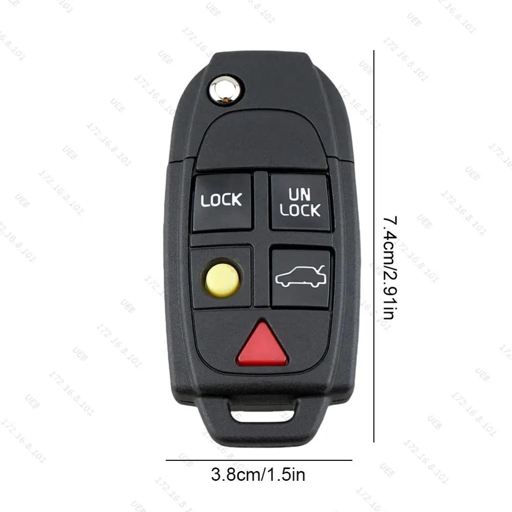 Volvo 5Button Flip Key Case Replacement For S60 S80 V70 XC90 1