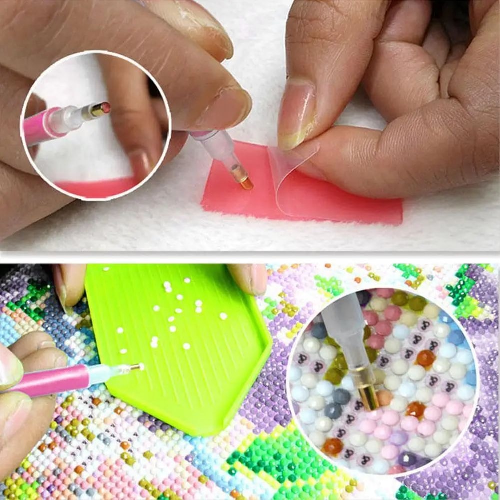DIY Diamond Painting Tool Kit With 5D Embroidery Pen Tweezers Glue Precision Accessories Set 1