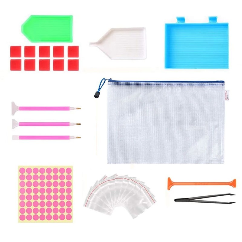 DIY Diamond Painting Tool Kit With 5D Embroidery Pen Tweezers Glue Precision Accessories Set 9
