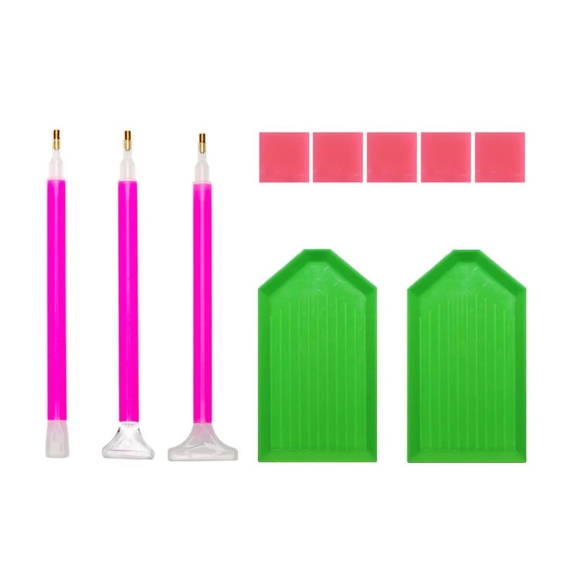 DIY Diamond Painting Tool Kit With 5D Embroidery Pen Tweezers Glue Precision Accessories Set 10