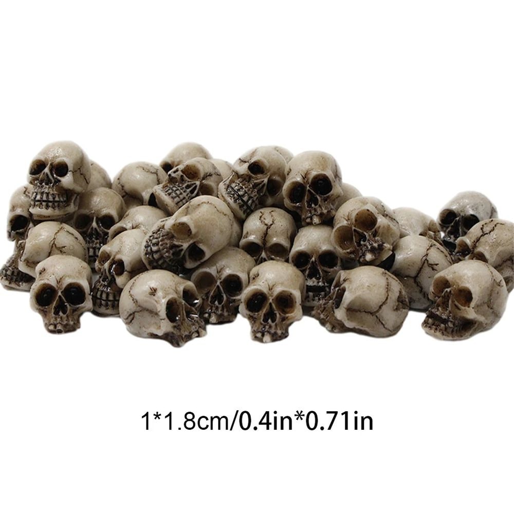 20Piece Mini Gothic Skull Decor Set For Halloween Gardens Creative Displays 6
