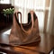 Vintage Suede Hobo Shoulder Bag Large Capacity Retro Work Tote For Women 4