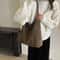 Vintage Suede Hobo Shoulder Bag Large Capacity Retro Work Tote For Women 5