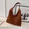 Vintage Suede Hobo Shoulder Bag Large Capacity Retro Work Tote For Women 10