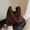 Vintage Suede Hobo Shoulder Bag Large Capacity Retro Work Tote For Women 7