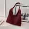 Vintage Suede Hobo Shoulder Bag Large Capacity Retro Work Tote For Women 12