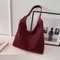 Vintage Suede Hobo Shoulder Bag Large Capacity Retro Work Tote For Women 12