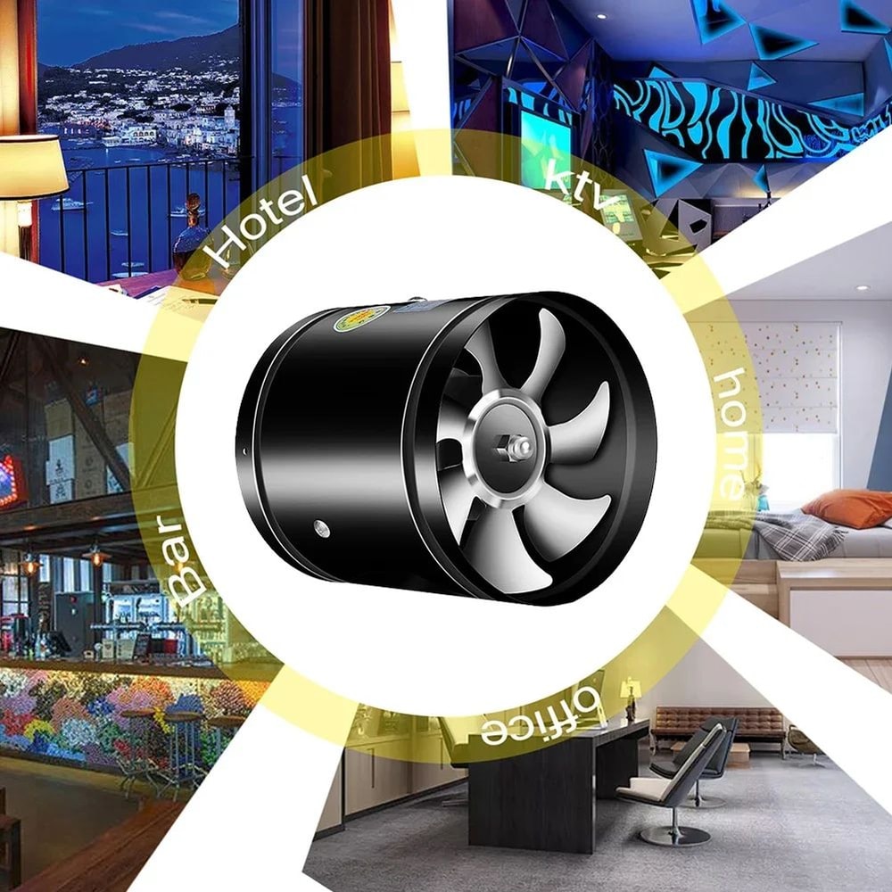 LowNoise Metal Duct Exhaust Fan For Bathroom Kitchen Ventilation 48 Inch 5