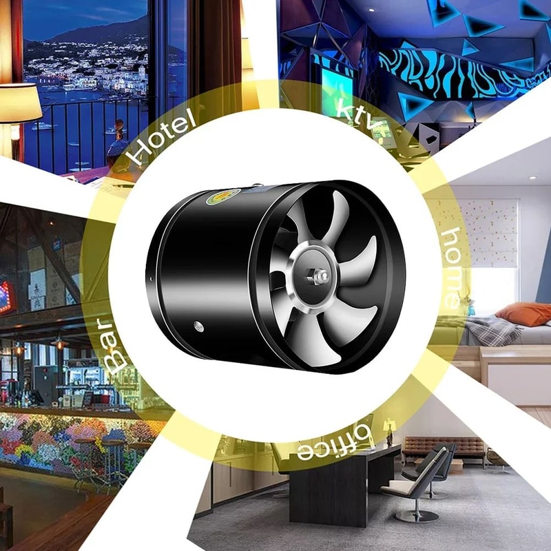 LowNoise Metal Duct Exhaust Fan For Bathroom Kitchen Ventilation 48 Inch 5