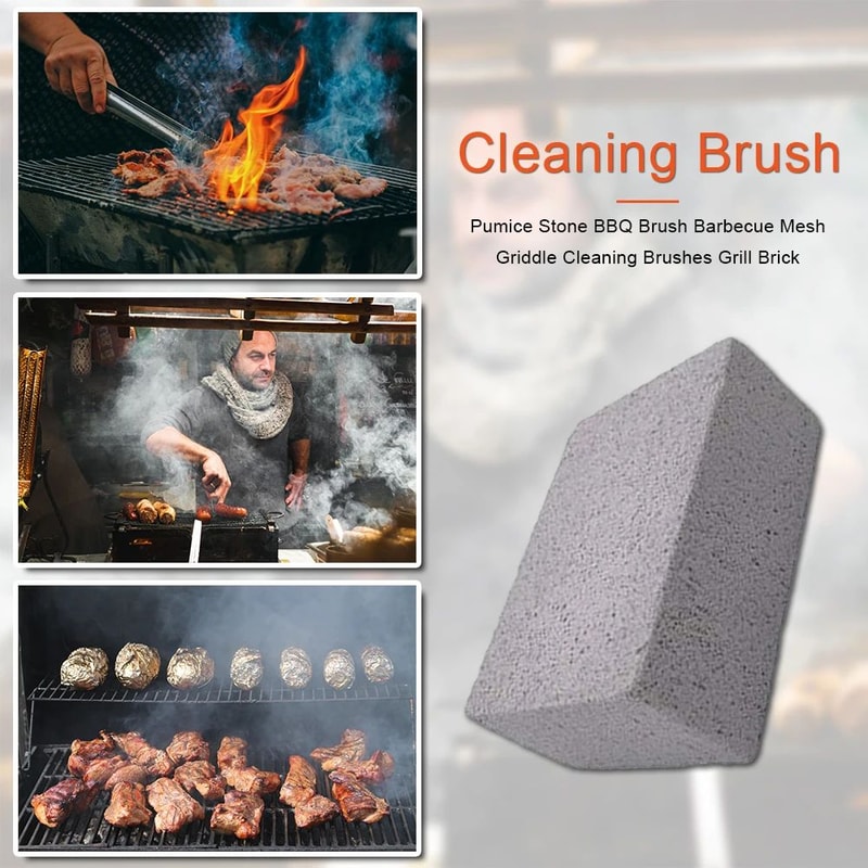 HeavyDuty BBQ Grill Cleaning Pumice Brick For Effortless Grate Cleaning 2