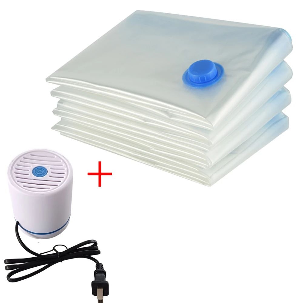 6Piece Vacuum Storage Bags With Electric Pump SpaceSaving Compression Bags For Clothes Bedding 7